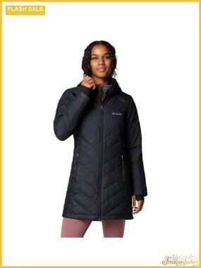 Columbia Heavenly Long Hooded Quilted Jacket Omni-Heat